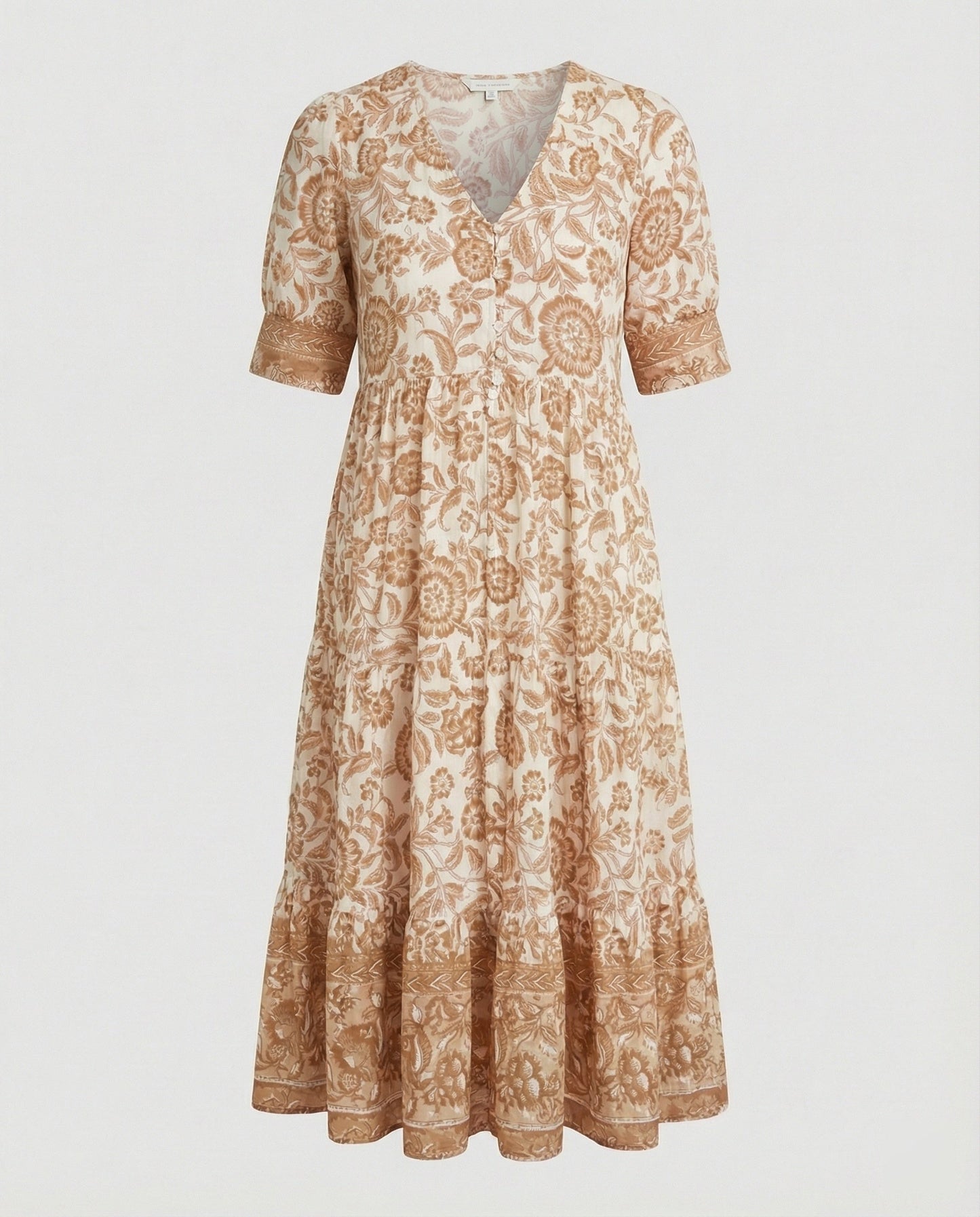 Damen Langkleid Blumenmuster Sommerkleid
