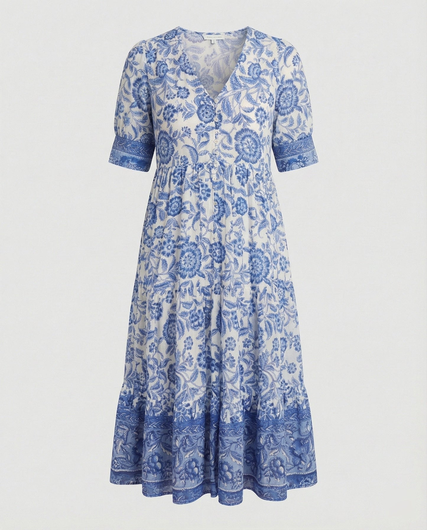 Damen Langkleid Blumenmuster Sommerkleid