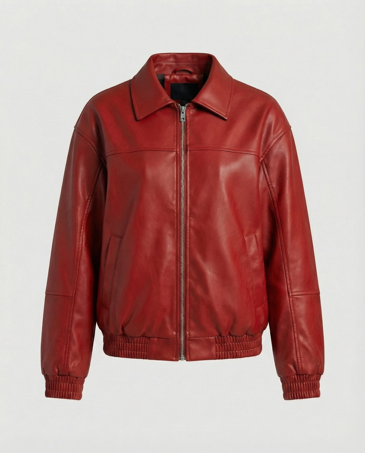 Damen Lederjacke Lässig Mit Nieten