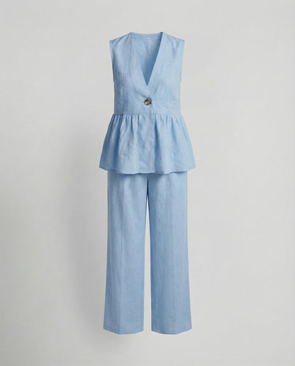 Damen Leinenhosenanzug Moderner Businesslook