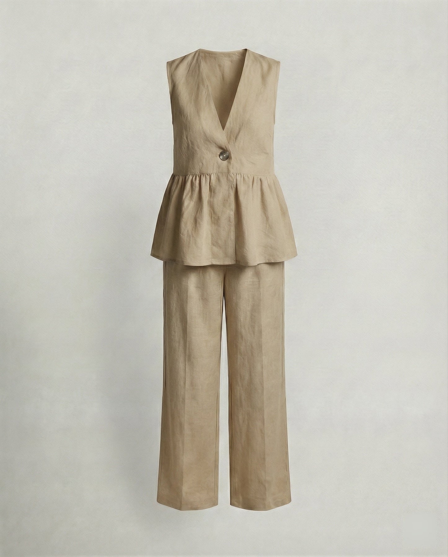 Damen Leinenhosenanzug Moderner Businesslook