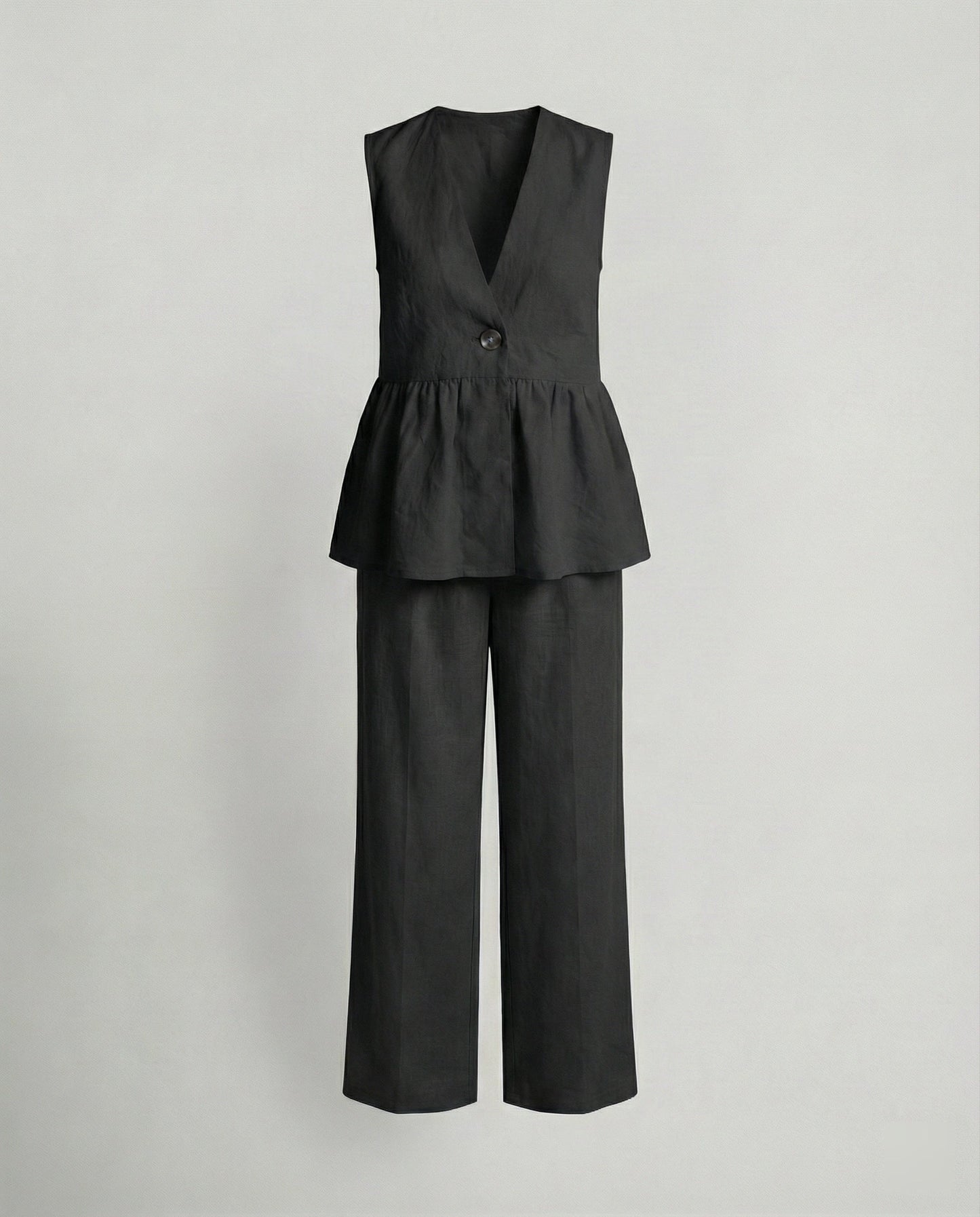 Damen Leinenhosenanzug Moderner Businesslook
