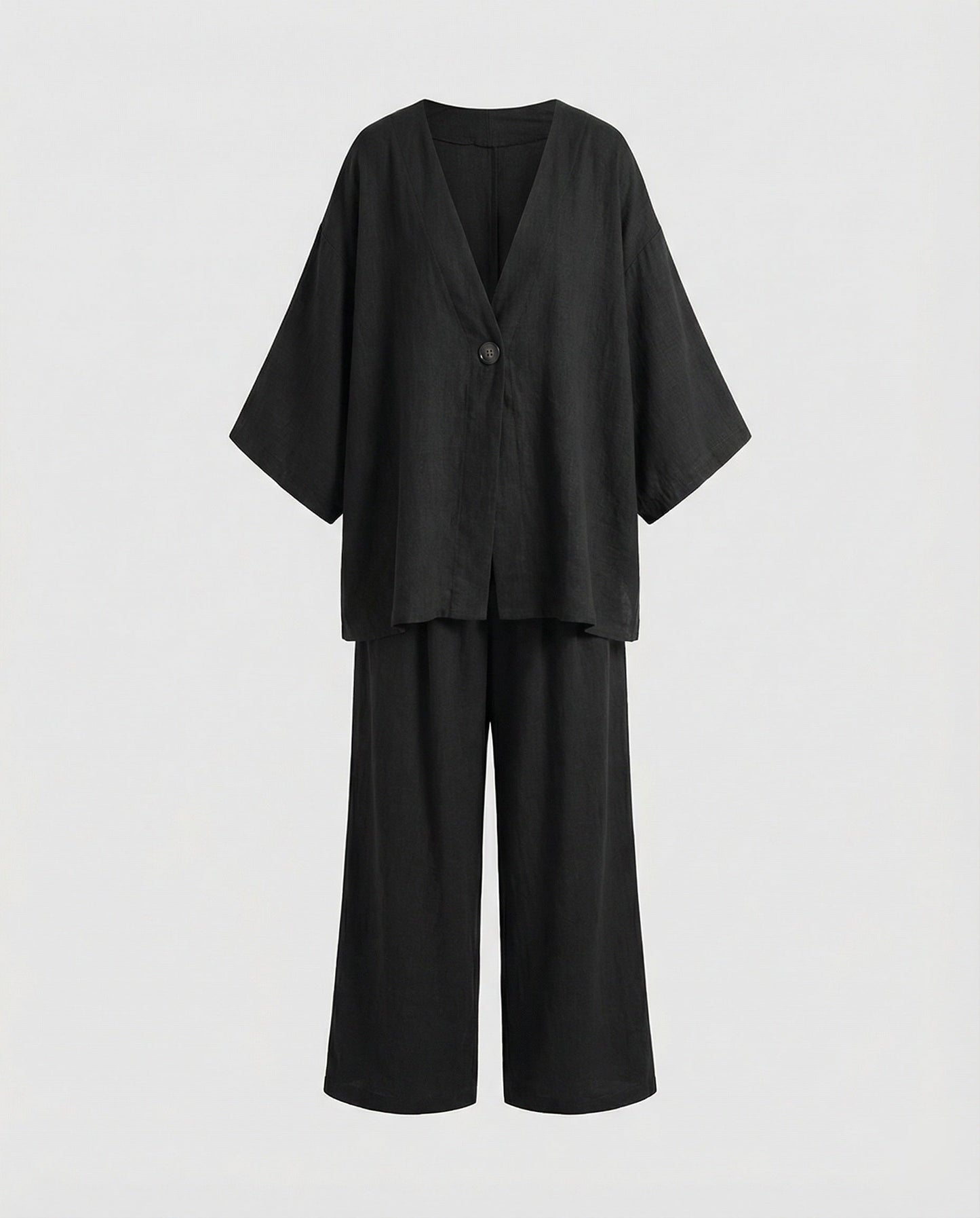Damen Oversized Bluse Set Zweiteiler Modern