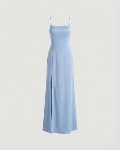 Damen Abendkleid Lang mit Schlitz