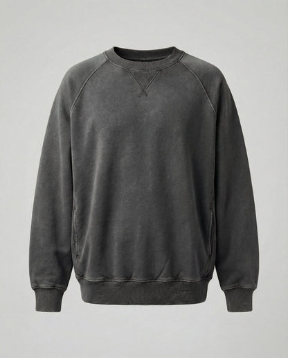 Kaschmir Sweatshirt Damen V-Ausschnitt Bequem Grau