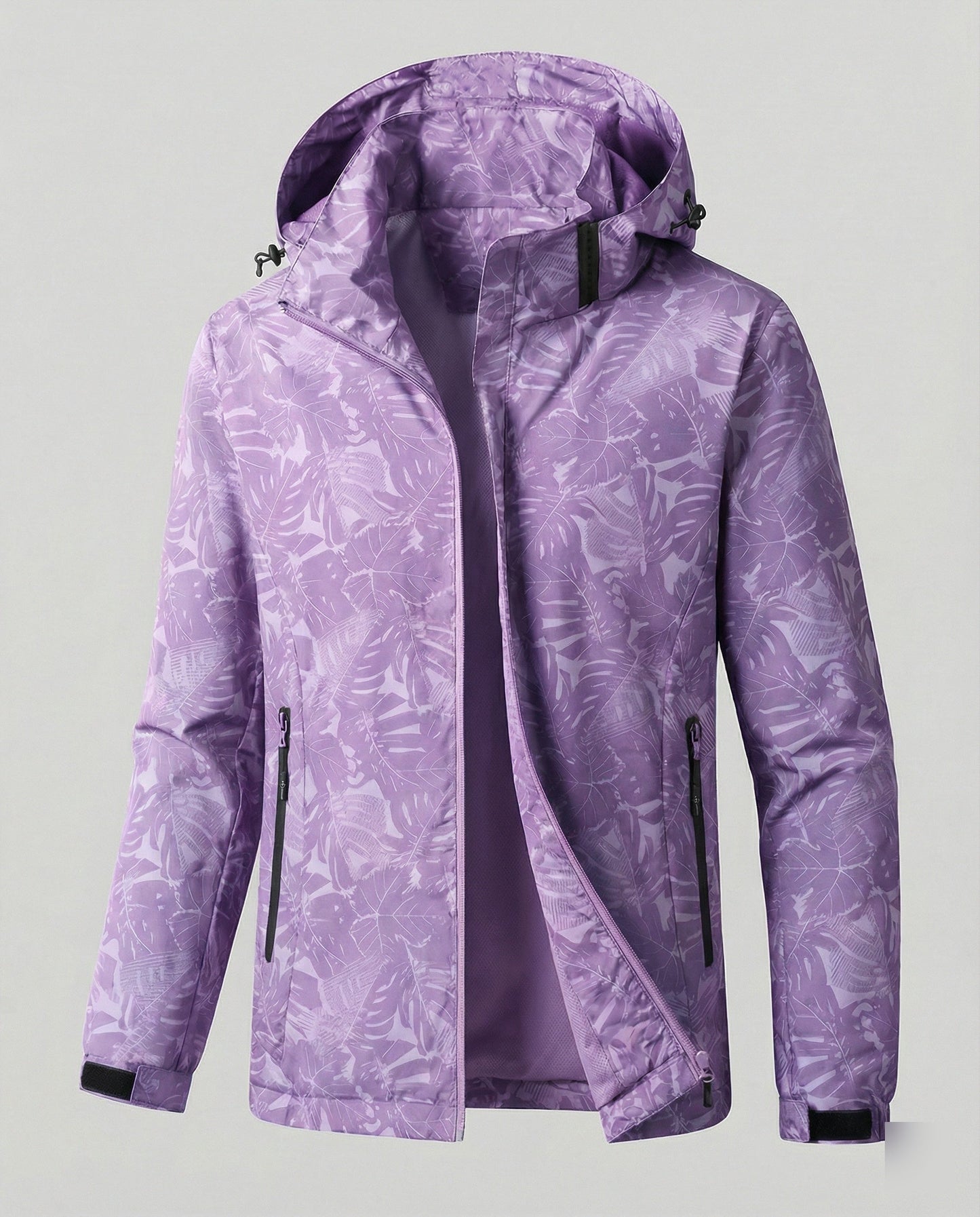 Wasserdichte Windjacke mit Verstellbarer Kapuze und Reißverschluss