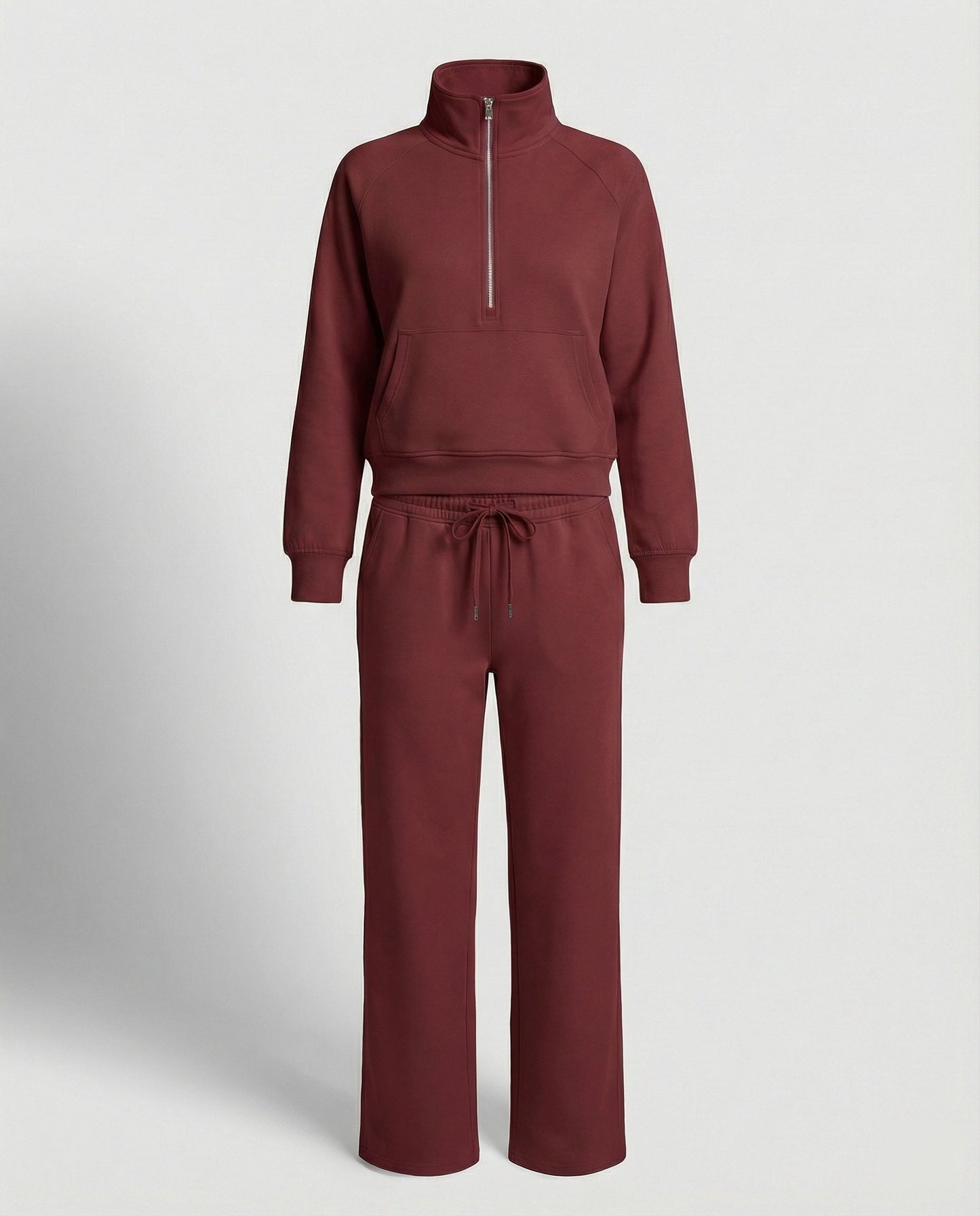 Damen Jogginganzug Hochkragen Sportlich Warm
