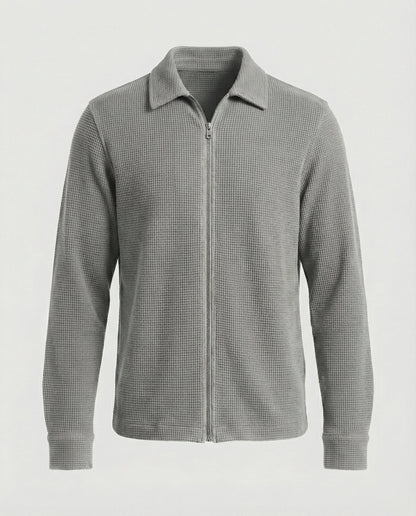 Herren Langarmshirt Elegantes Design Reißverschluss