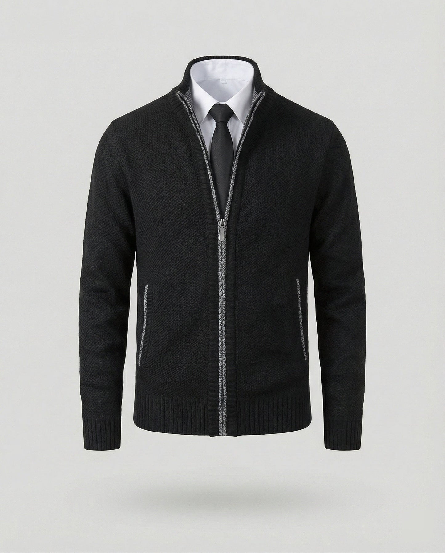 Herren Steppjacke Elegante Reißverschluss
