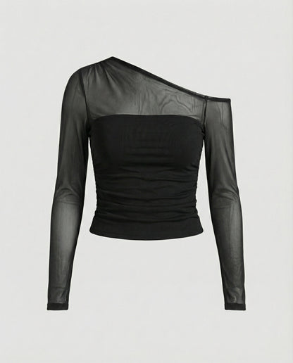 Damen Schulterfreies Asymmetrisch Elegant