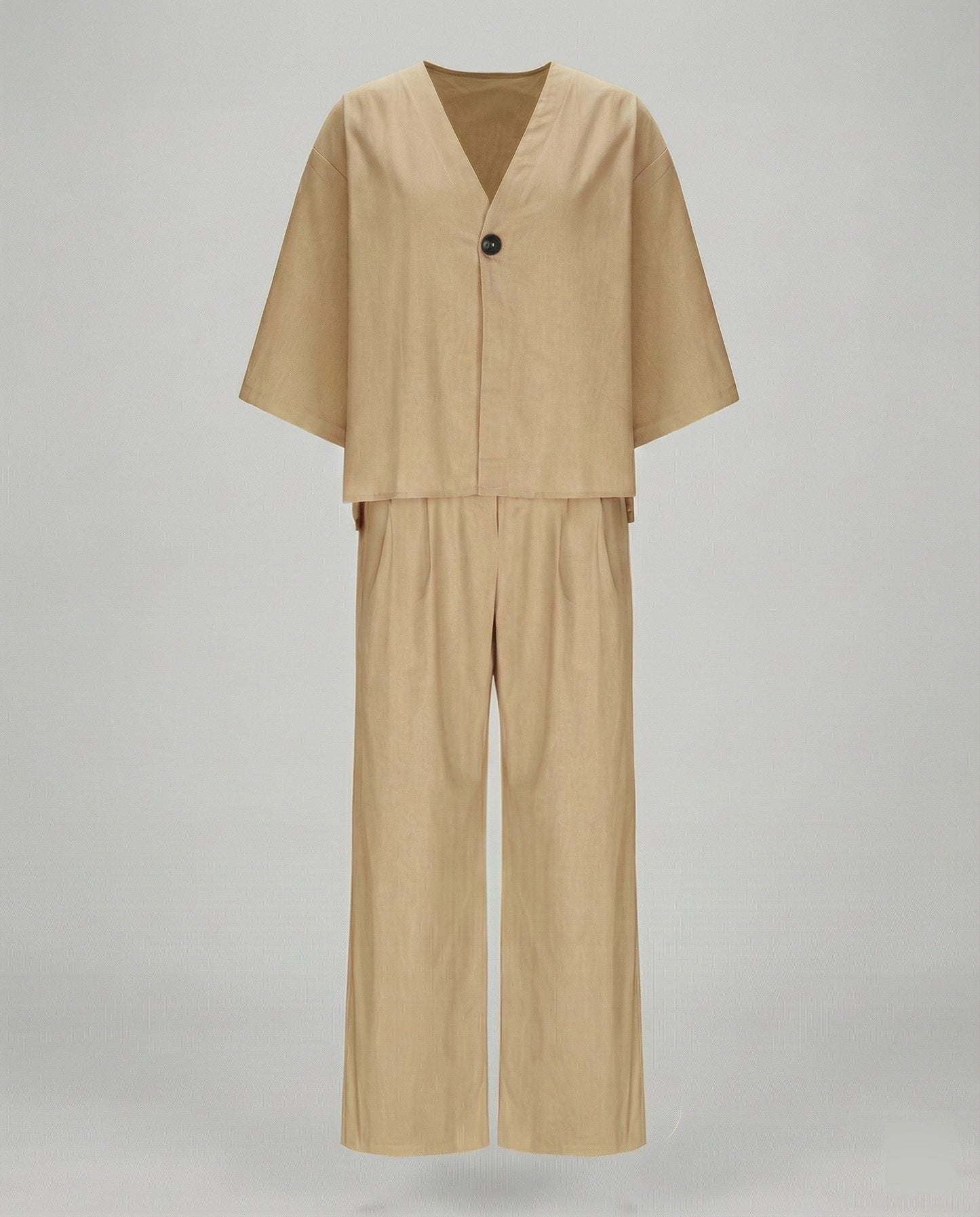 Damen Oversized Bluse Set Zweiteiler Modern