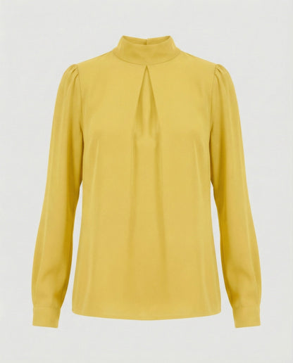 Damen Elegante Stehkragenbluse aus Spitze e Spitze