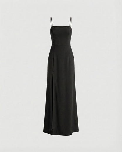 Damen Abendkleid Lang mit Schlitz