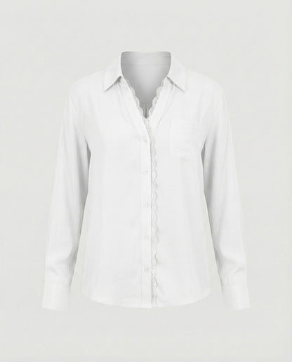 Damen Spitzenbluse Elegant