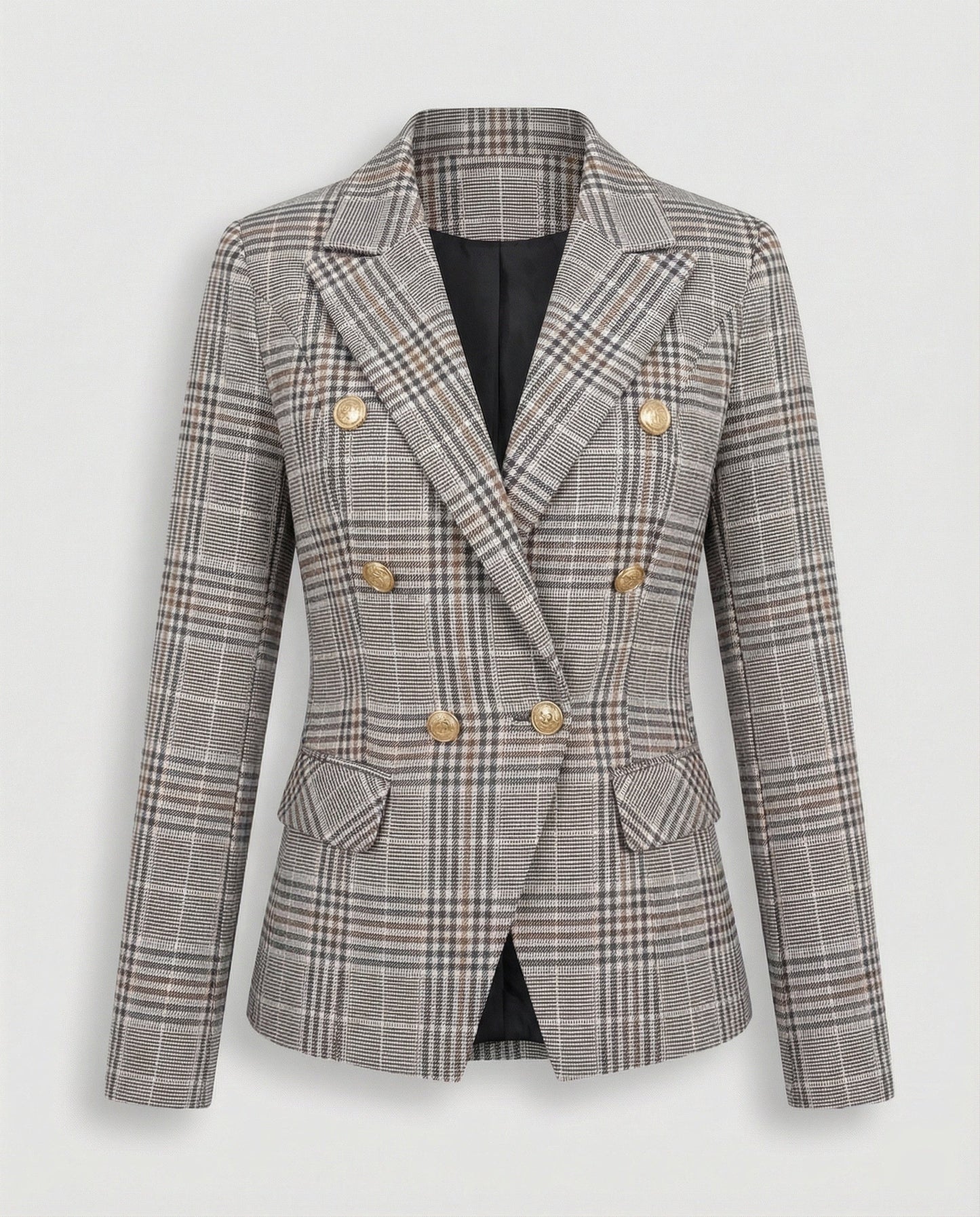 Damen Blazer Karierter Business Stil