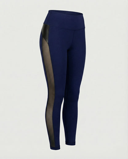 Damen Sportleggings Atmungsaktives Stretch-Mesh