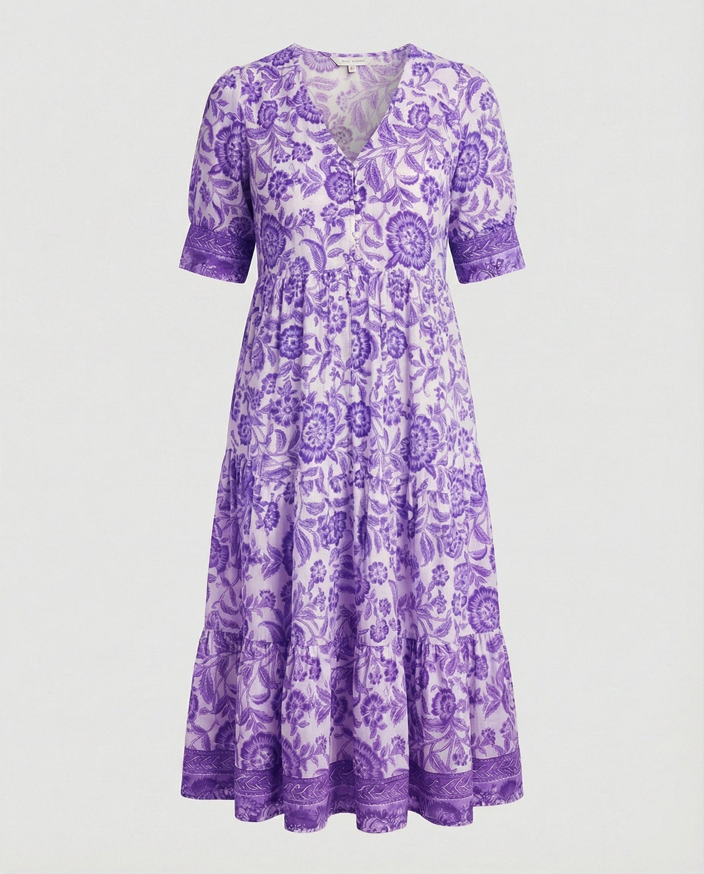 Damen Langkleid Blumenmuster Sommerkleid