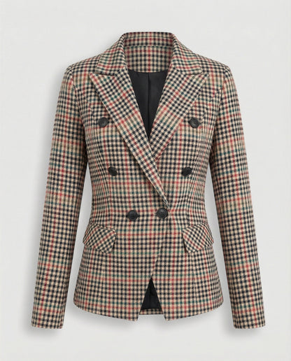 Damen Blazer Karierter Business Stil
