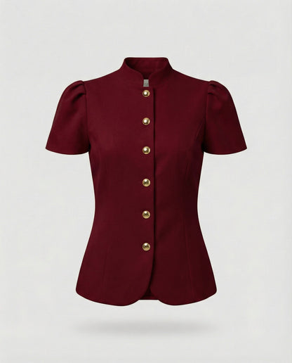 Damen Bluse Puffärmel Elegantes Oberteil