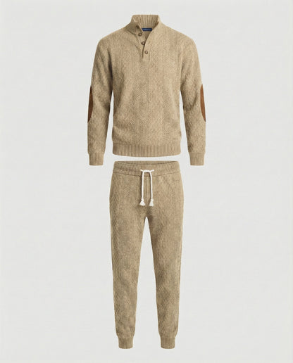 Herren Strickanzug Langarm Stehkragen Modern