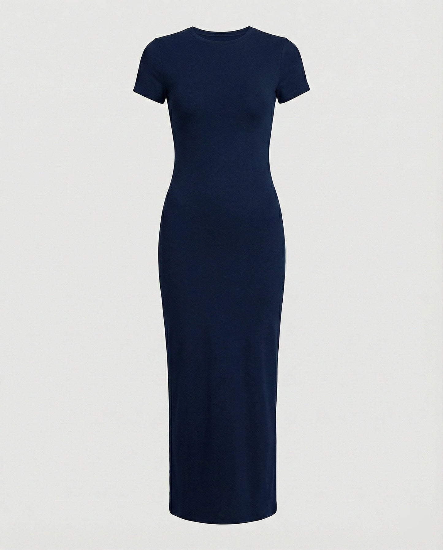 Damen Maxikleid Kurzärmelig Elegant Figurbetont