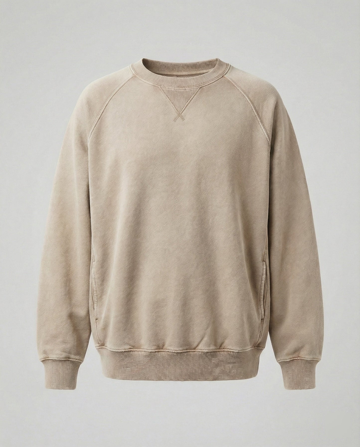 Kaschmir Sweatshirt Damen V-Ausschnitt Bequem Grau