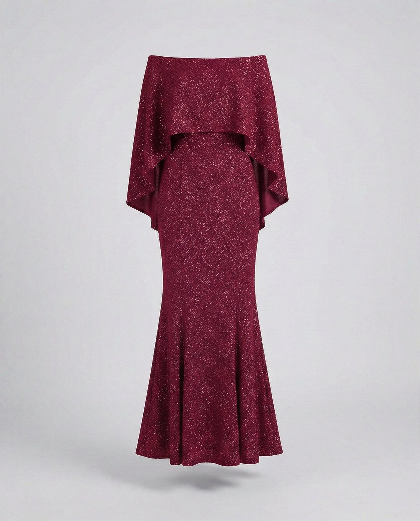 Damen Abendkleid Off-Shoulder Glitter