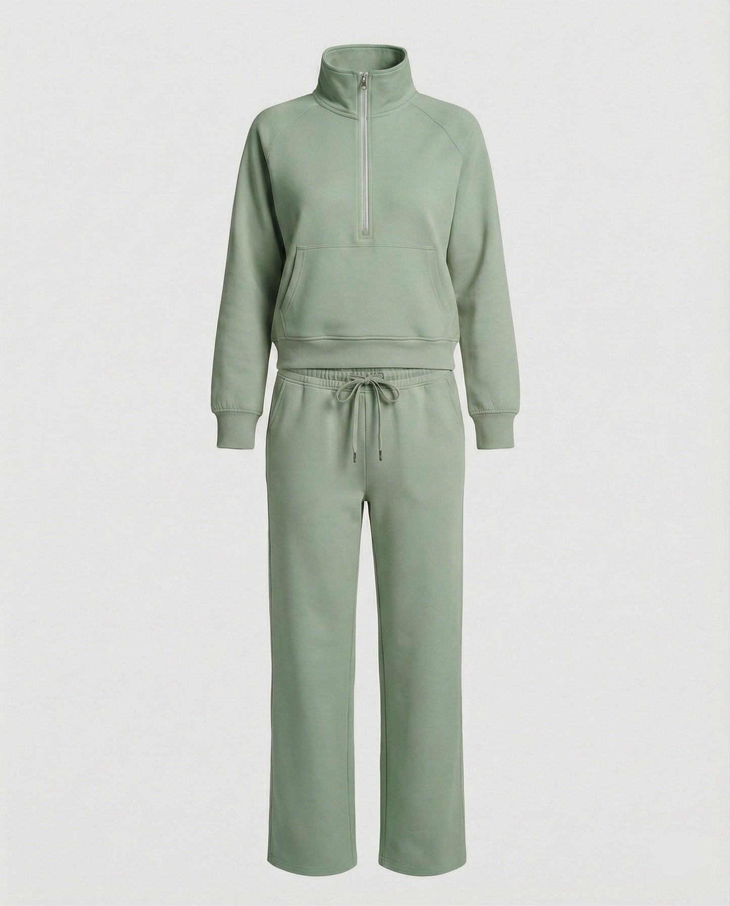 Damen Jogginganzug Hochkragen Sportlich Warm