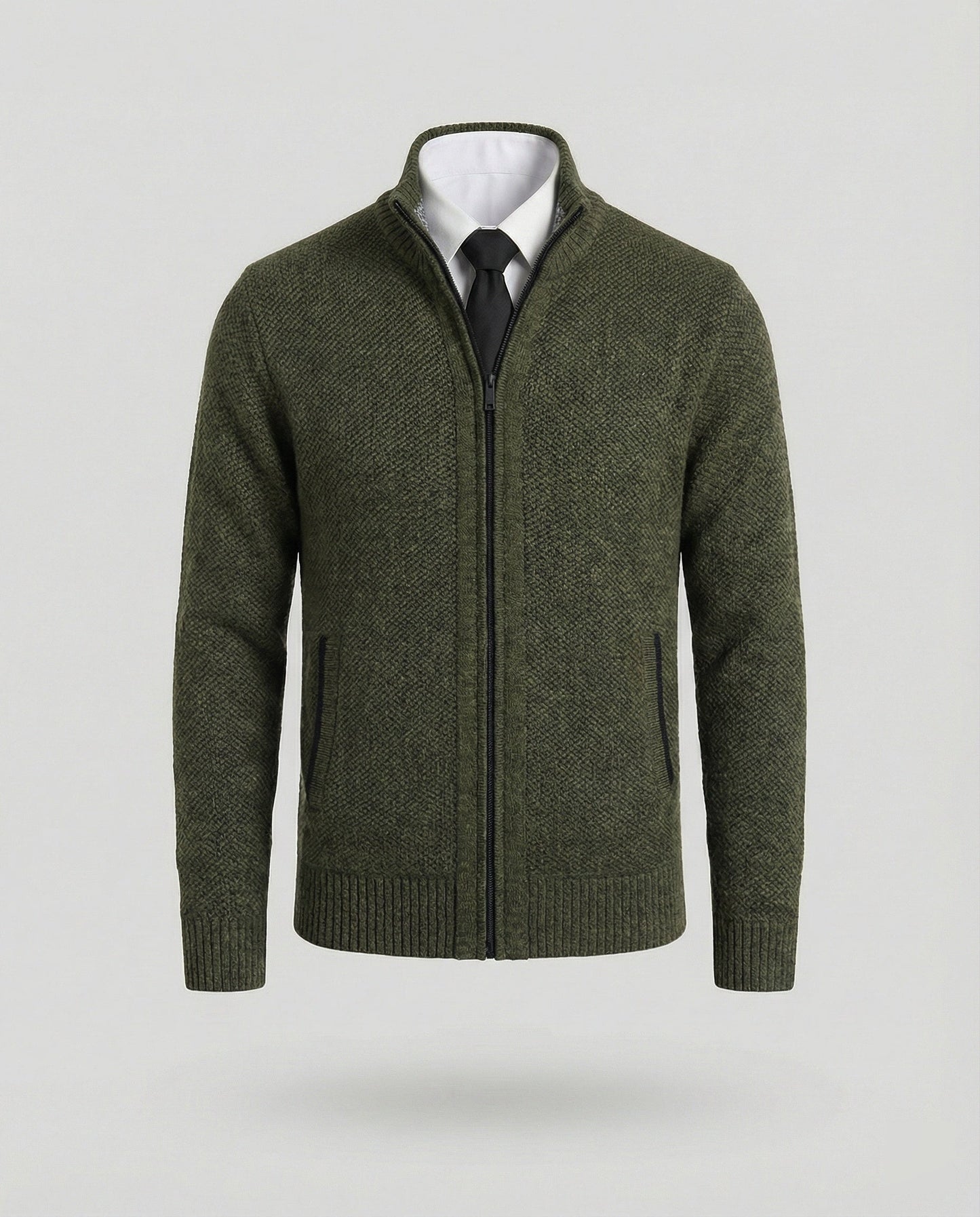 Herren Steppjacke Elegante Reißverschluss