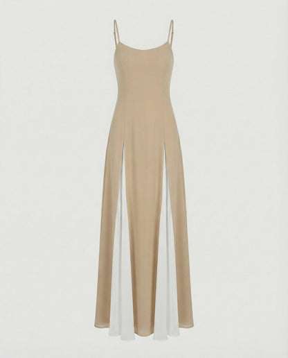 Damen Maxikleid Lang mit Schlitz Elegant
