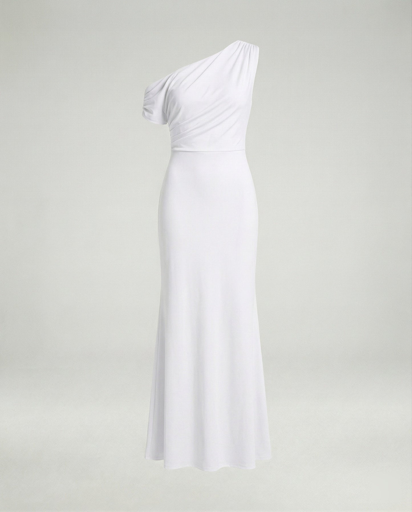 Elegantes Damen Abendkleid Figurbetont Asymmetrisch Lang