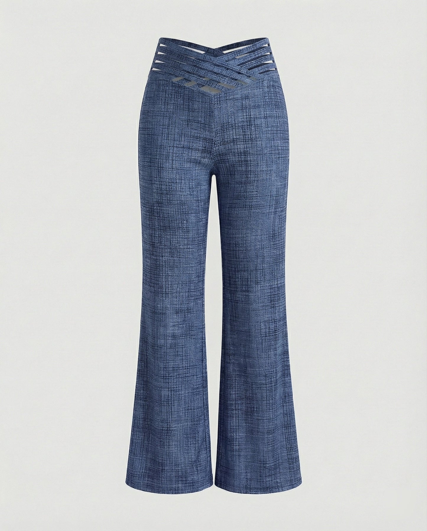 Damen Palazzo-Hose Bequem Mit Cut-Outs