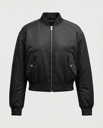 Damen Bomberjacke Hochgeschlossen mit Kapuze