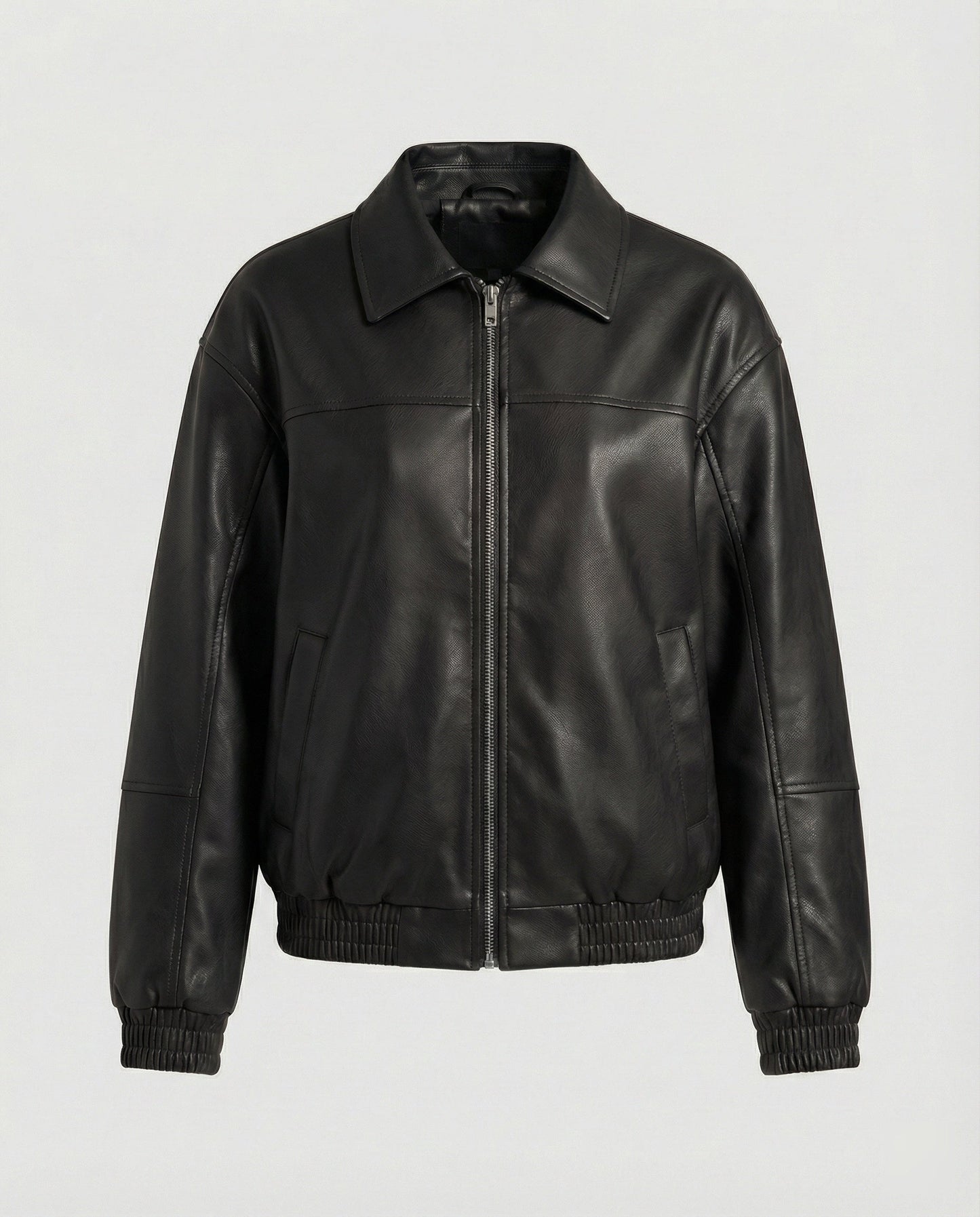 Damen Lederjacke Lässig Mit Nieten