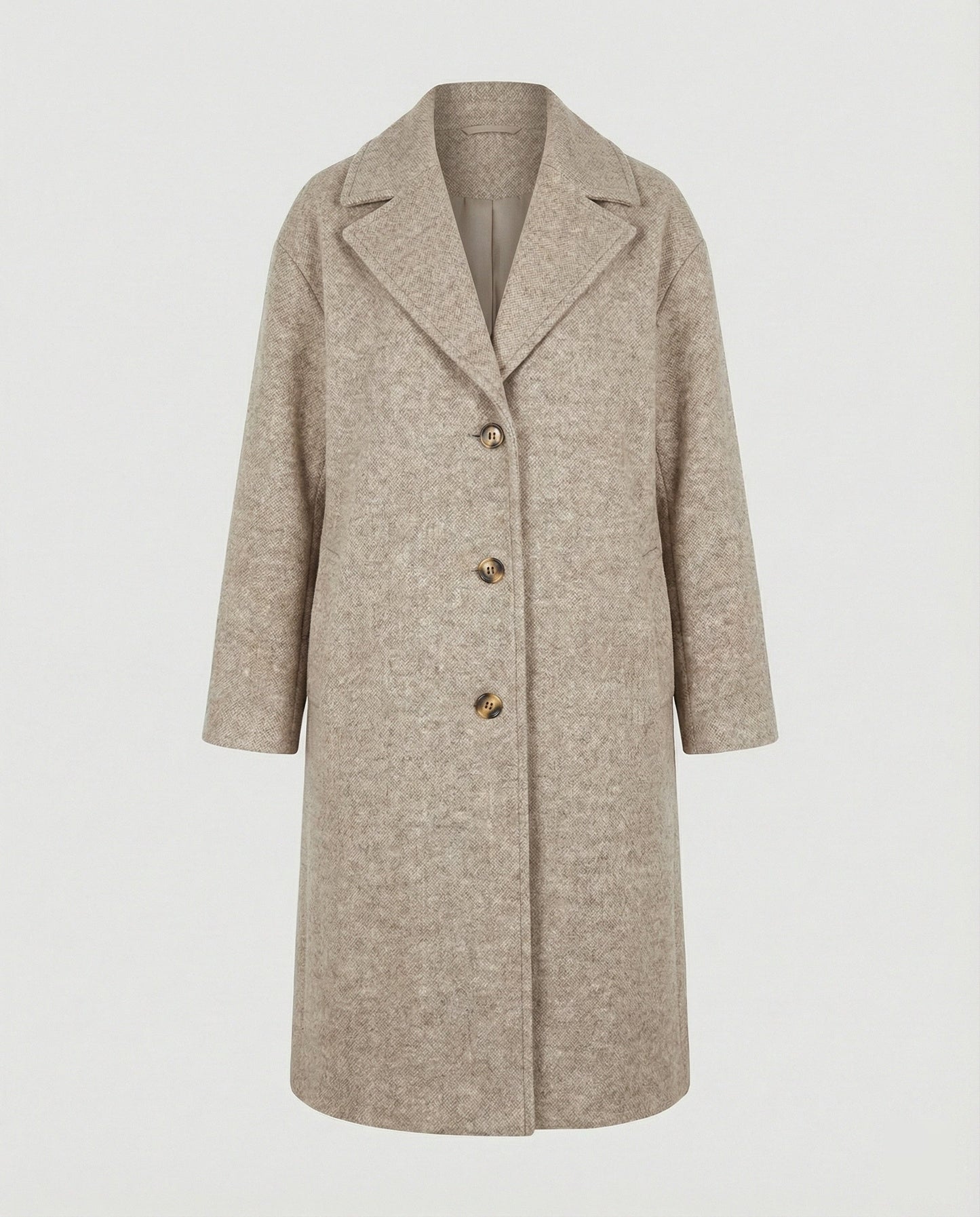 Damen Wollmantel Oversized Elegant mit Knöpfen Winter