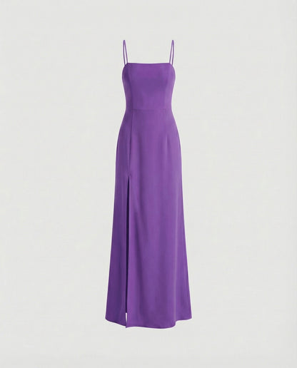 Damen Abendkleid Lang mit Schlitz