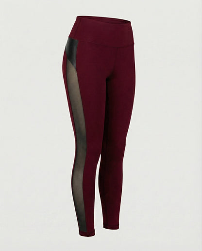 Damen Sportleggings Atmungsaktives Stretch-Mesh