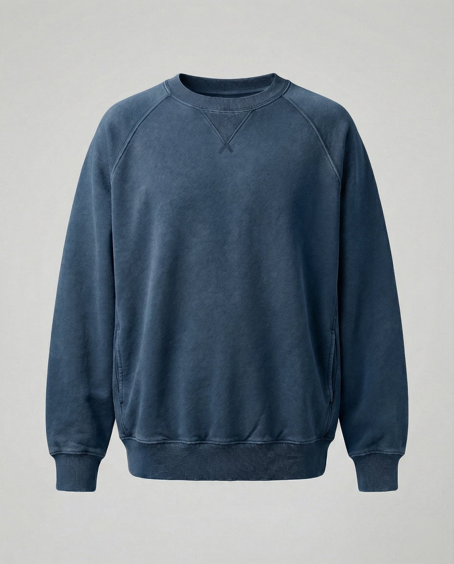Kaschmir Sweatshirt Damen V-Ausschnitt Bequem Grau