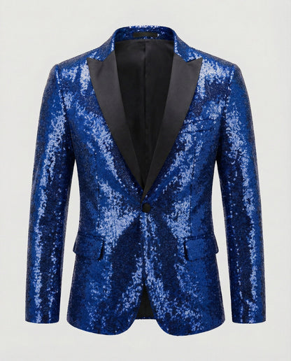 Herren Paillettenblazer Glitzer
