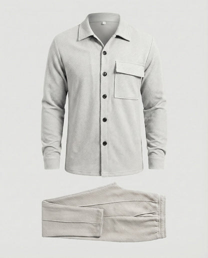 Herren Cardigan Strukturiert Großkaros Modern