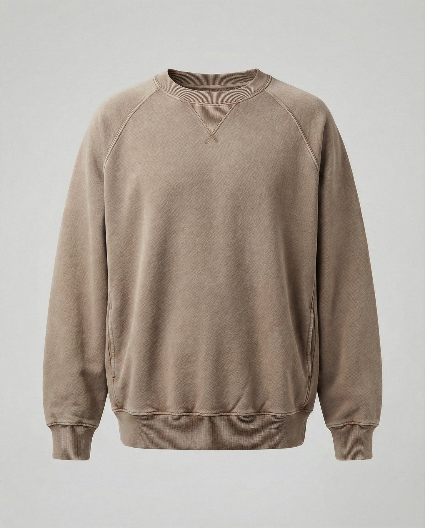 Kaschmir Sweatshirt Damen V-Ausschnitt Bequem Grau