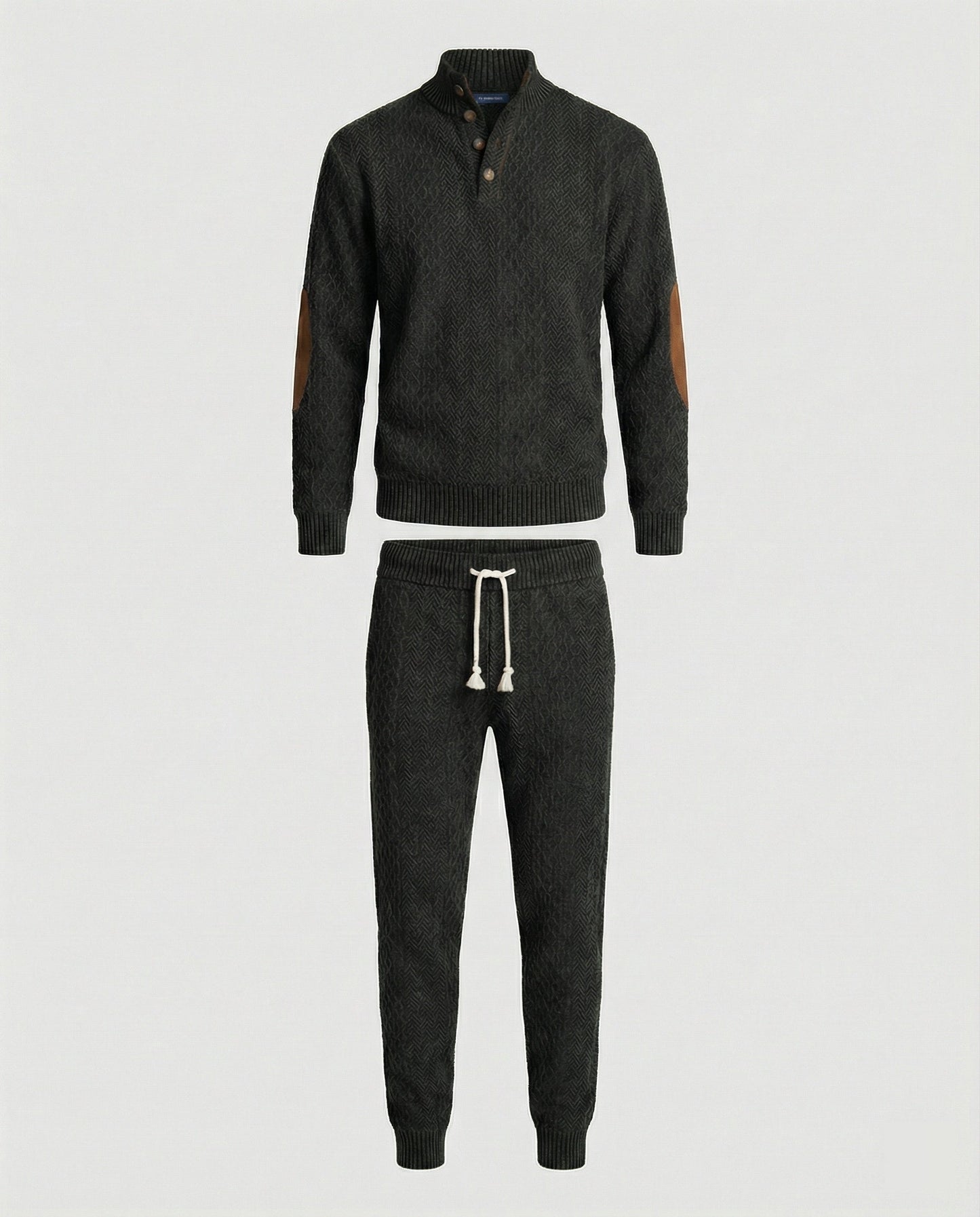 Herren Strickanzug Langarm Stehkragen Modern
