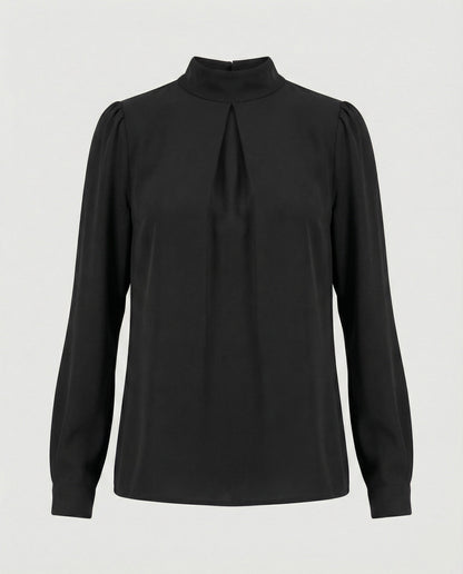 Damen Elegante Stehkragenbluse aus Spitze e Spitze