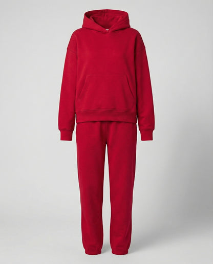 Damen Laufoutfit Kapuzenpullover Hose Set Sportlich