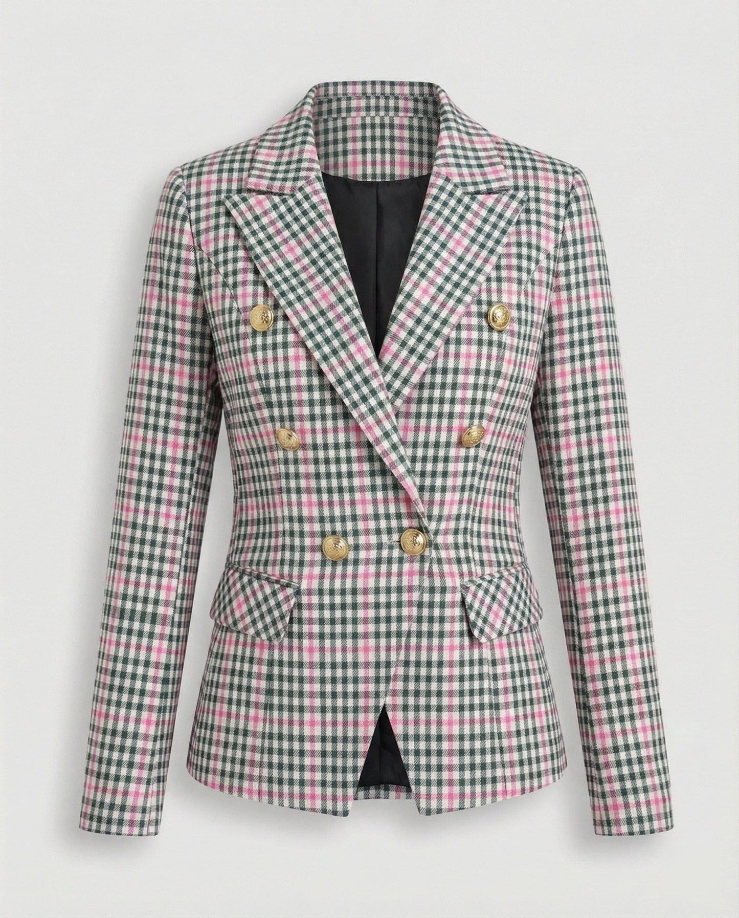 Damen Blazer Karierter Business Stil
