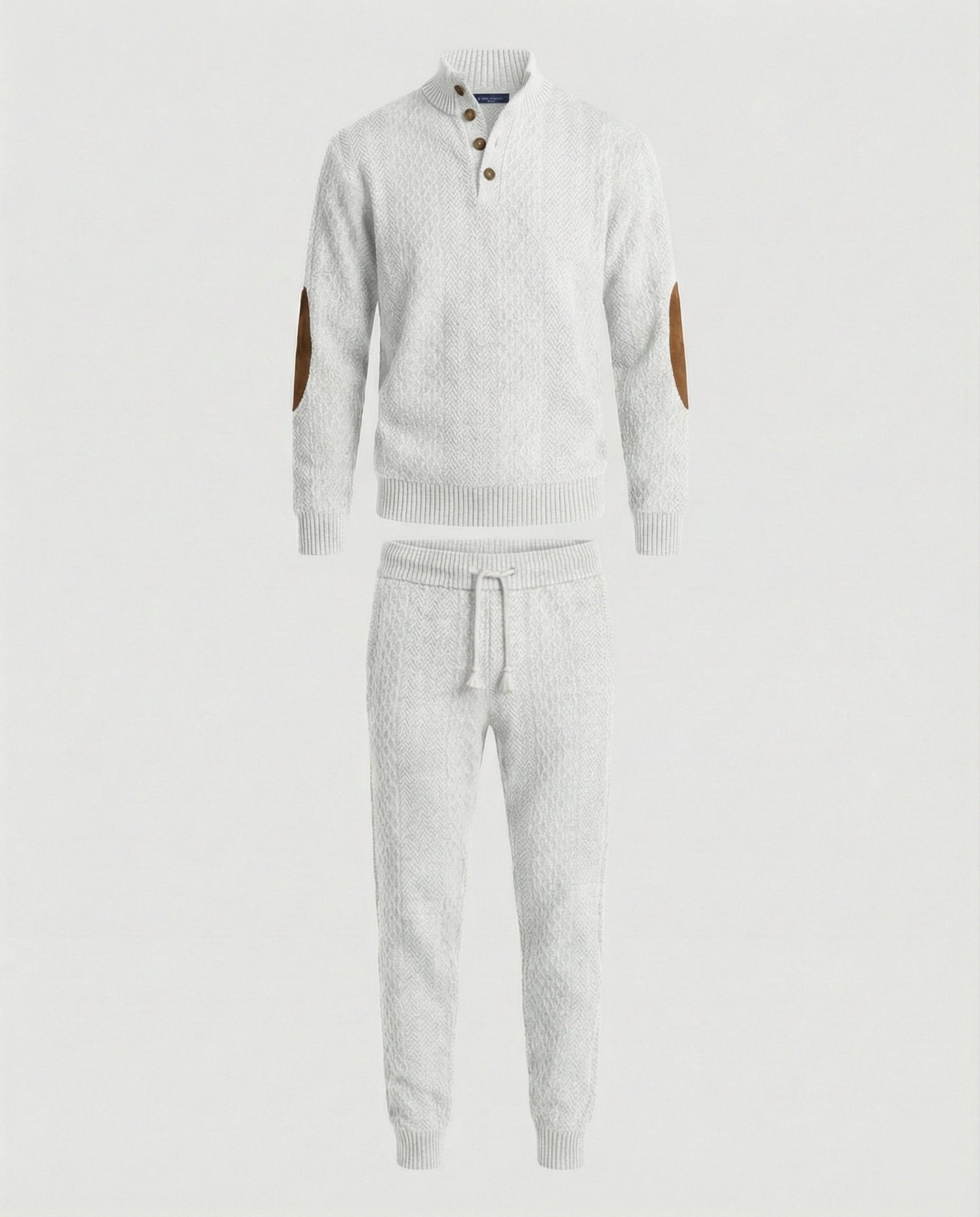 Herren Strickanzug Langarm Stehkragen Modern