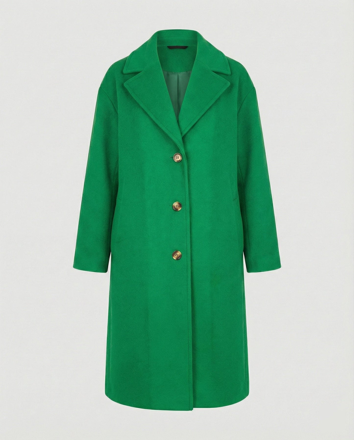 Damen Wollmantel Oversized Elegant mit Knöpfen Winter