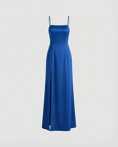 Damen Abendkleid Lang mit Schlitz