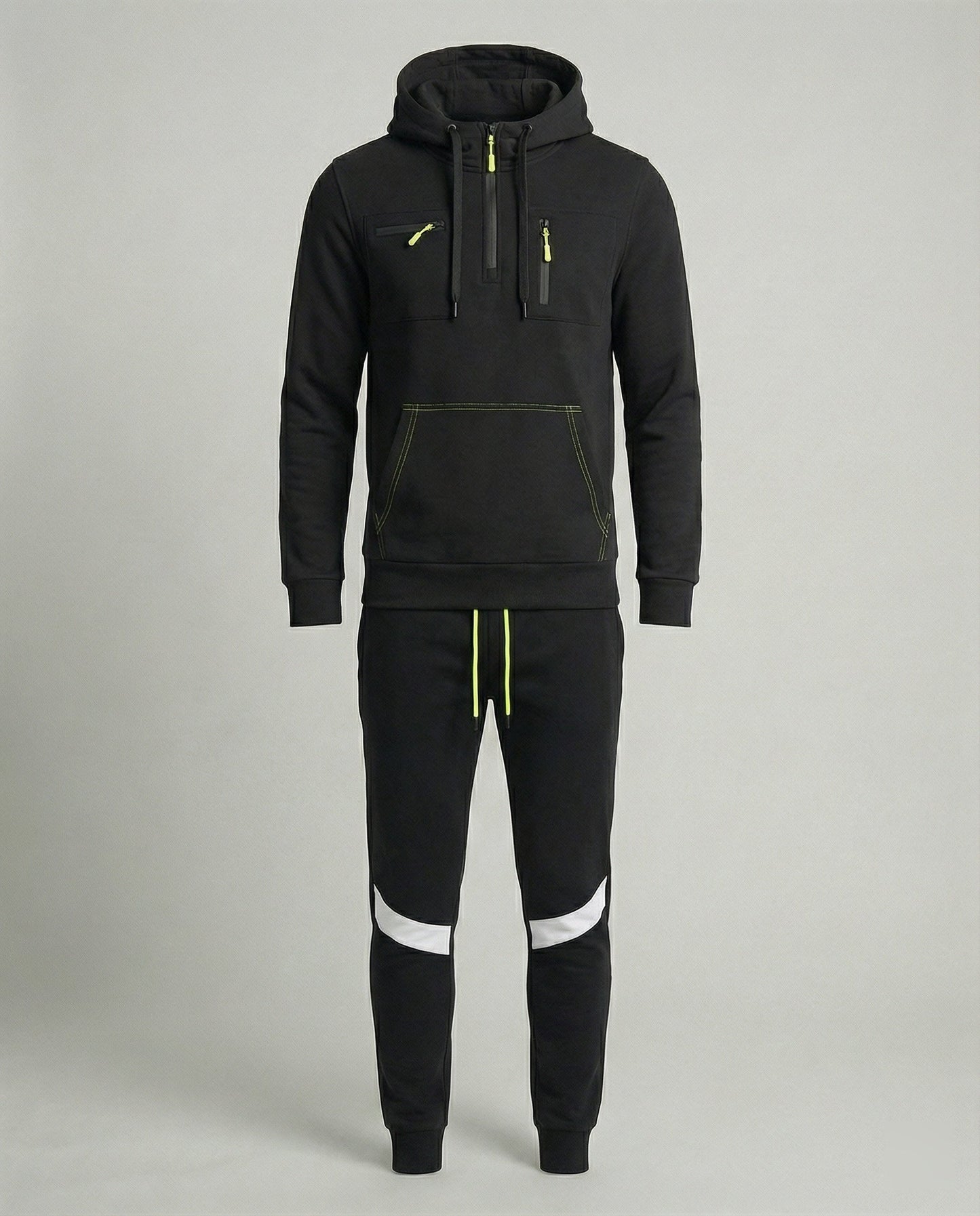 Herren Sportset Graue Hoodie Jogginghose Komfort
