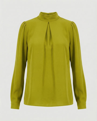 Damen Elegante Stehkragenbluse aus Spitze e Spitze